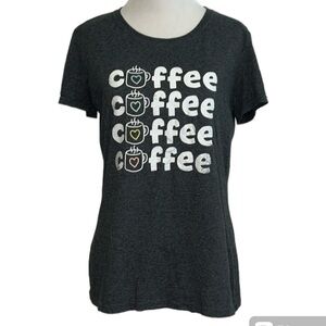 🎀 3/$20 Fruit of the loom womens medium grey coffee t shirt